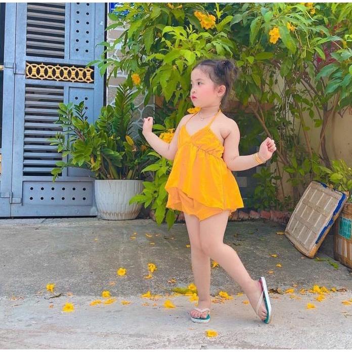 Bộ quần áo bé gái 2 dây chất liệu lụa 8-23kg Angel Baby Thời Trang Thiết Kế