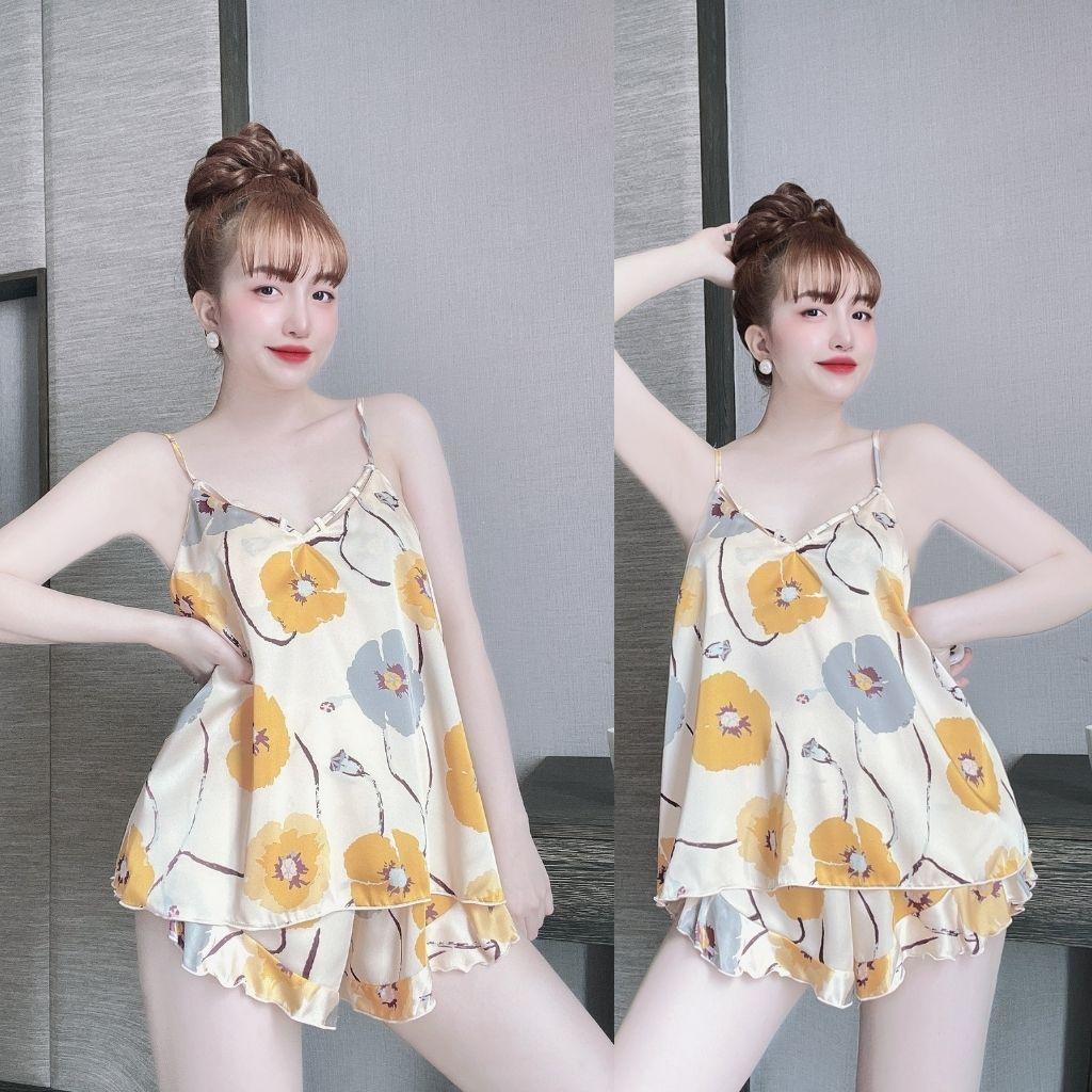 Đồ Ngủ Nữ BIGSIZE Đồ Ngủ Sexy lụa Latin cao cấp mềm mại xinh xắn < 70KG