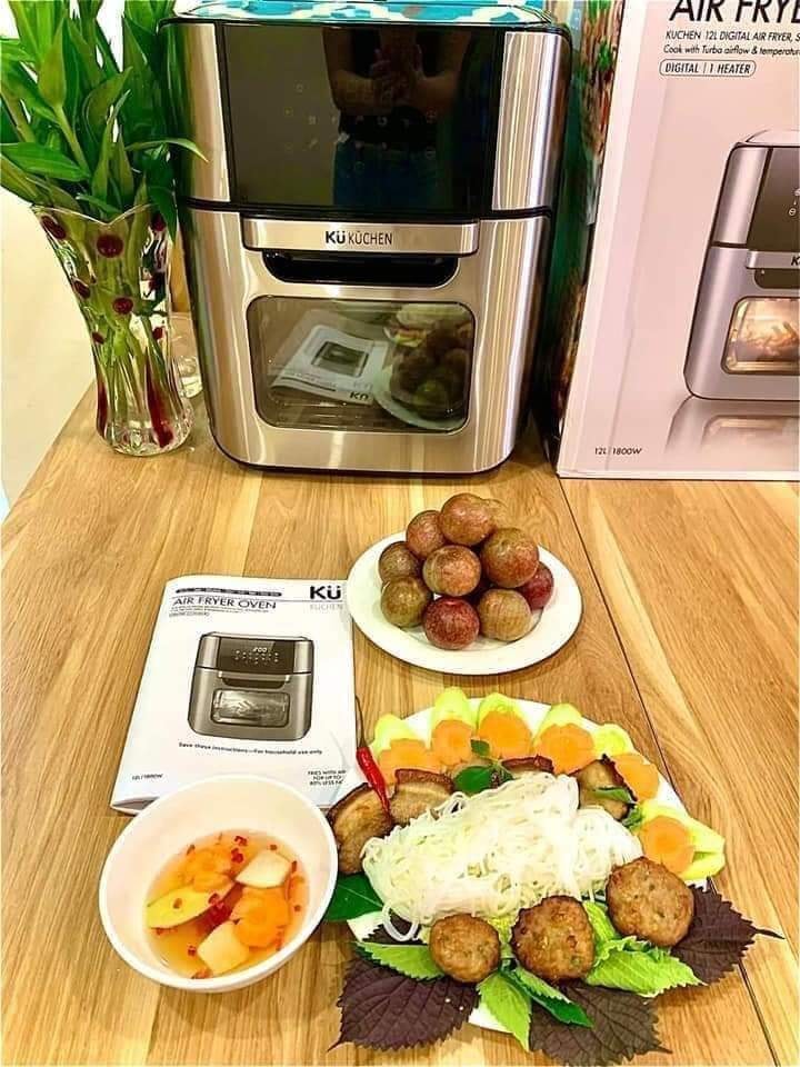 Nồi Chiên Không Dầu - KUCHEN ĐỨC 1128 - 12 Lít - Hàng chính hãng