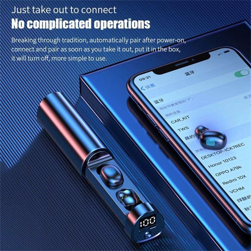 Tai Nghe Bluetooth 5.0 N21 Tws Không Dây Âm Thanh Sống Động Chất Lượng Cao