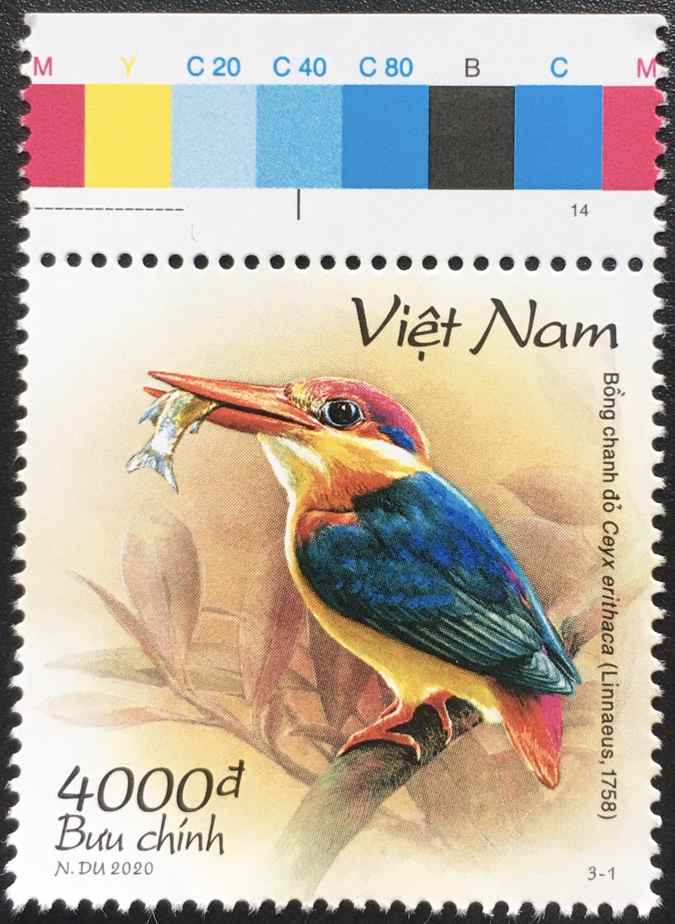 Bộ Tem Sưu Tầm Việt Nam 2020 Chủ Đề Chim - 3 Stamps
