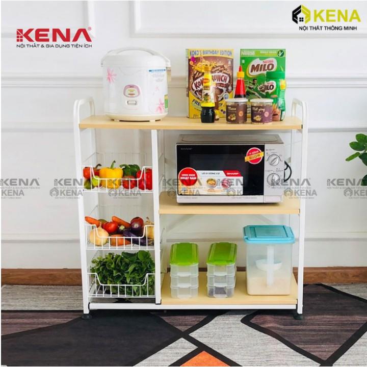 Kệ để lò vi sóng, kệ bếp đa năng KENA phủ sơn tĩnh điện KN 138-3