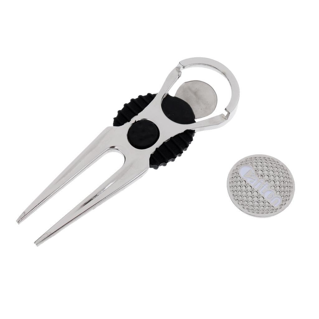 Zinc Alloy Golf  Repair Tool with  Golf Ball Marker Golfer Gift