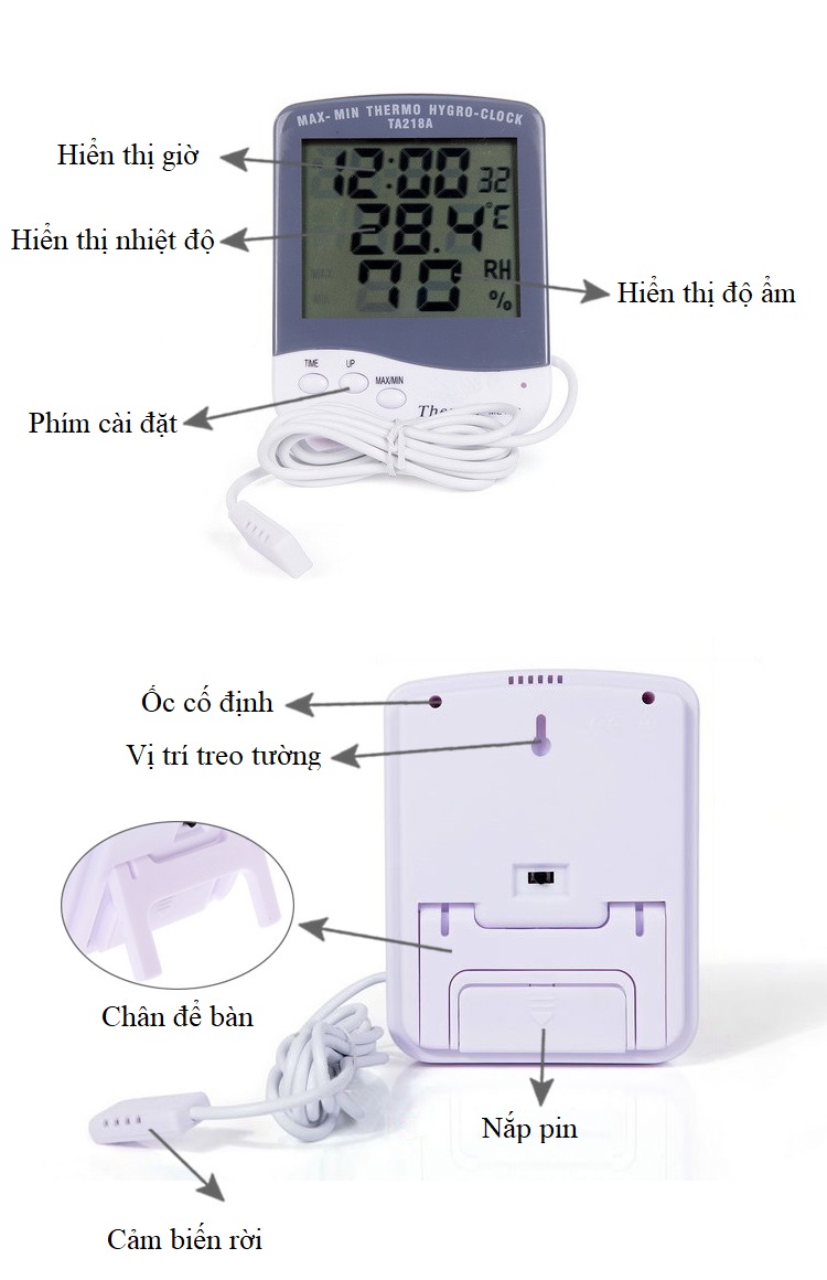 Thiết bị đo nhiệt độ và độ ẩm V2