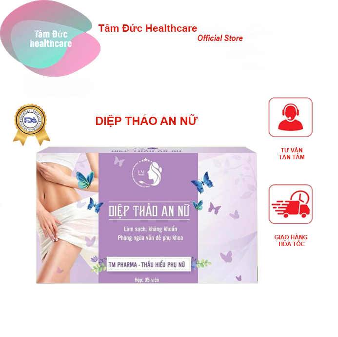 Diệp Thảo An Nữ TM PHARMA giúp làm sạch, kháng khuẩn phòng ngừa vấn đề phụ khoa