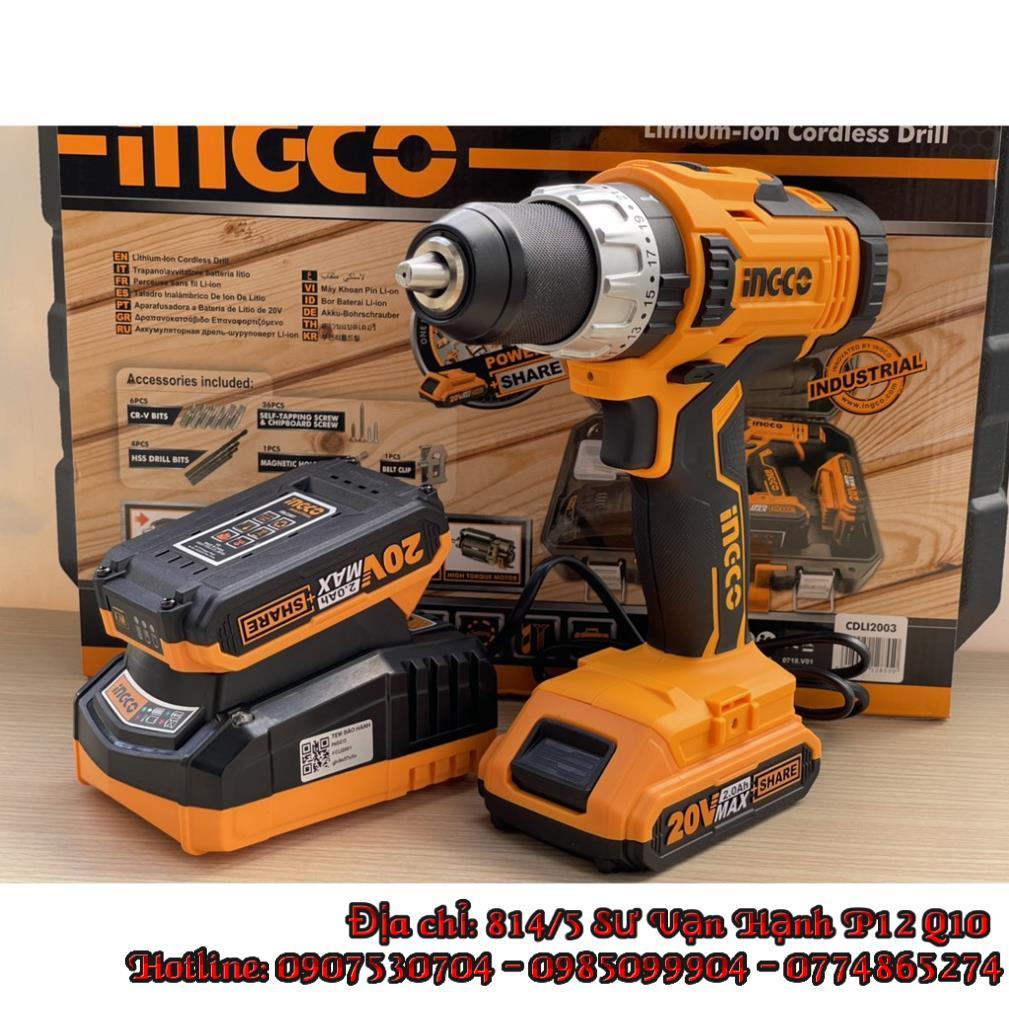 Máy khoan vặn siết vít dùng pin sạc 20V INGCO CDLI2003