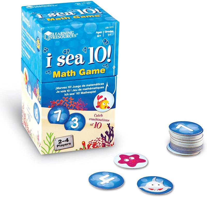 Learning Resources Bộ đồ chơi toán học - I Sea 10! Math Game