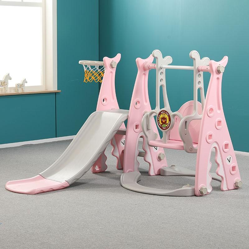 Cầu trượt xích đu cho bé NHỰA NGUYÊN SINH không mùi 195*135*105