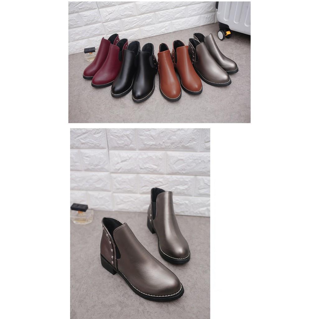 Boots Soras ️️ BỐT da trơn trun, đính hạt Đẳng Cấp, Thanh Lịch Soras SY1016