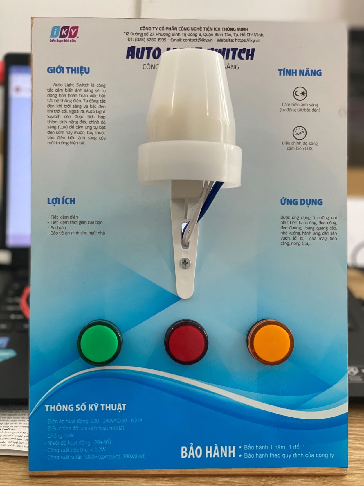 AUTOLIGHT - CÔNG TẮC CẢM BIẾN ÁNH SÁNG - Hàng Chính Hãng