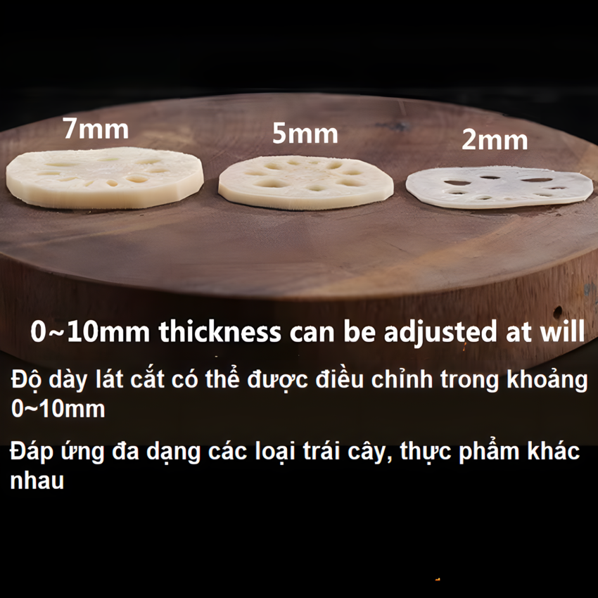 Máy thái lát rau củ quả và thịt đông lạnh tự động. Thương hiệu Anh Quốc cao cấp AOSIDA QP-D003. Hàng chính hãng