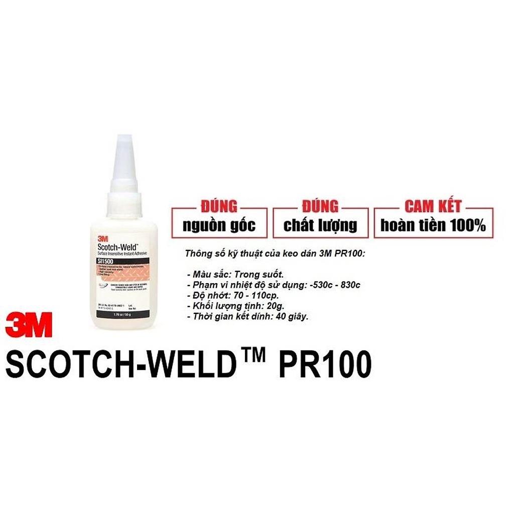 Keo Dán Đa Năng Siêu Dính 3M PR100 Scotch-Weld Plastic &amp; Rubber Instant Adhesive 20g - 3M Long Vu