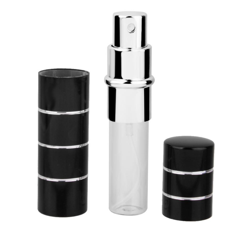 2 Pieces Travel Portable Refillable Perfume Atomizer Bottle Pump Spray Case