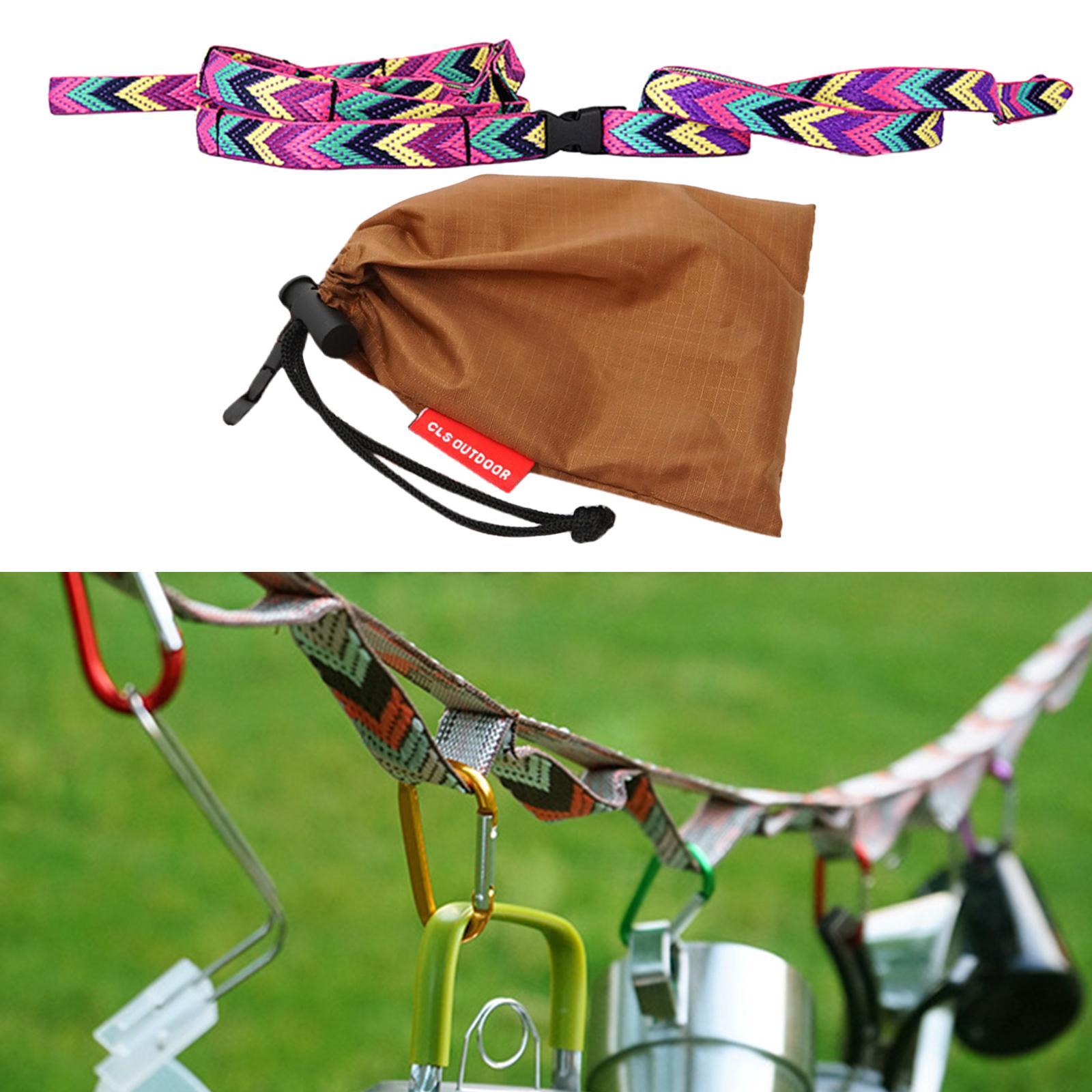 2 Pieces Camping Lanyard Rope Campsite Storage Strap Universal Tent Rope