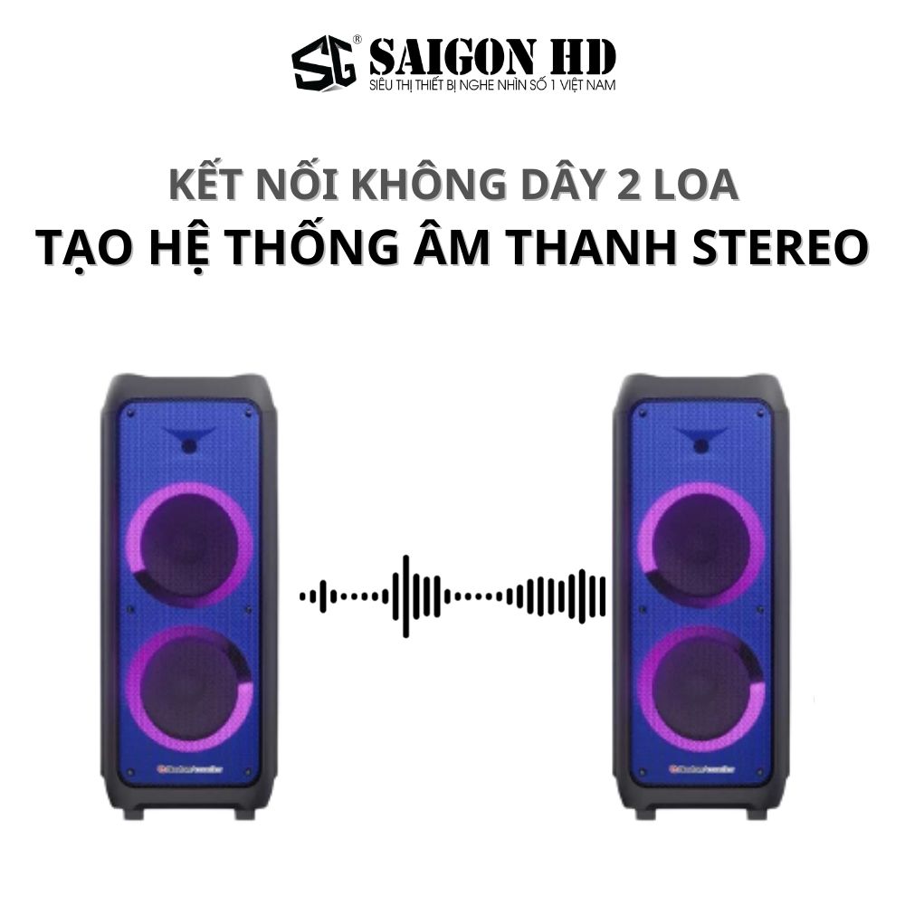 Loa Karaoke Bluetooth BOSTON ACOUSTICS Party Box BA-1202PB | Tích hợp Micro không dây | Tăng/giảm âm Bass ,Treble | Hàng Chính Hãng