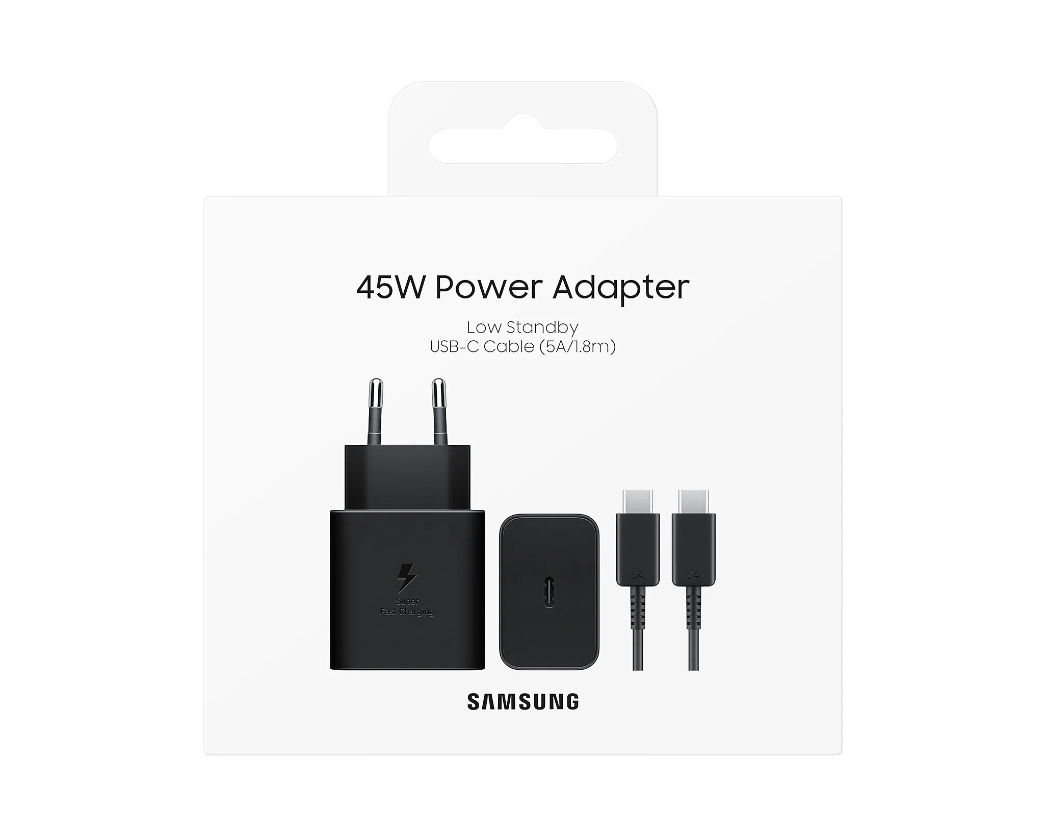 Bộ sạc Samsung 45W kèm cáp C-C 5A, 1.8m (T4511) - Hàng Chính Hãng