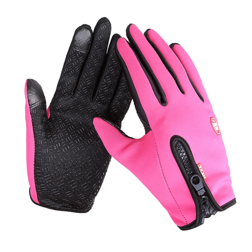 Thermal Windproof Waterproof Winter Gloves Touch Screen Mittens Pink S