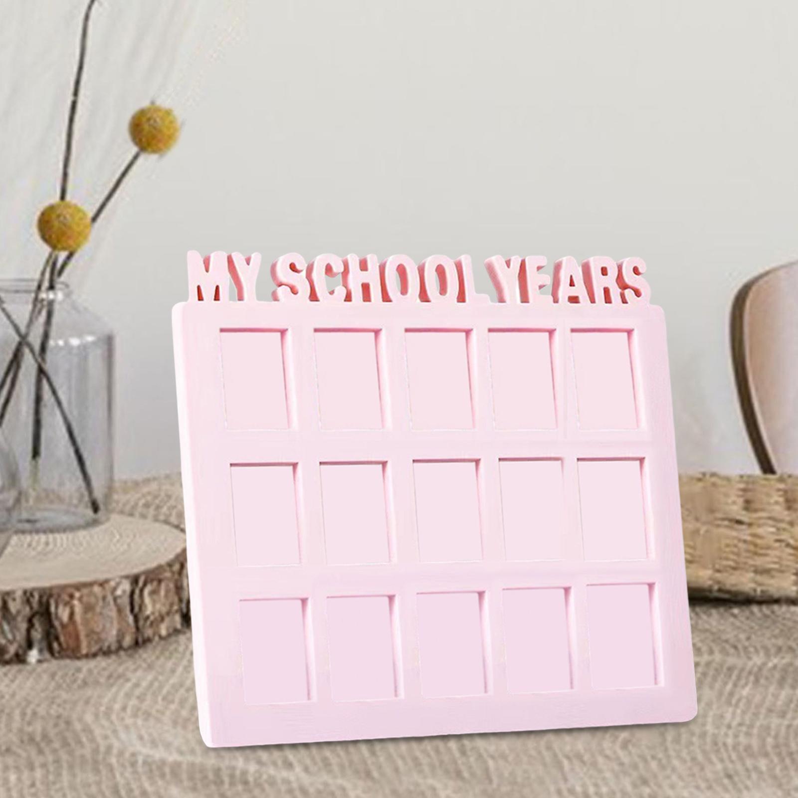 School Years Picture Frame Gift Graduation Photo Frame Displays 15 1.6x2 Pictures for Wall and Tabletop