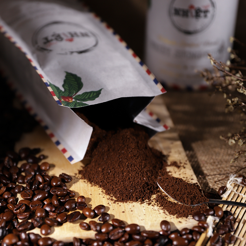 Combo 750 gr Cà phê Robusta nguyên chất 100% pha máy, pha phin vị đắng đầm hậu ngọt thơm nồng từ Nhiệt Cafe