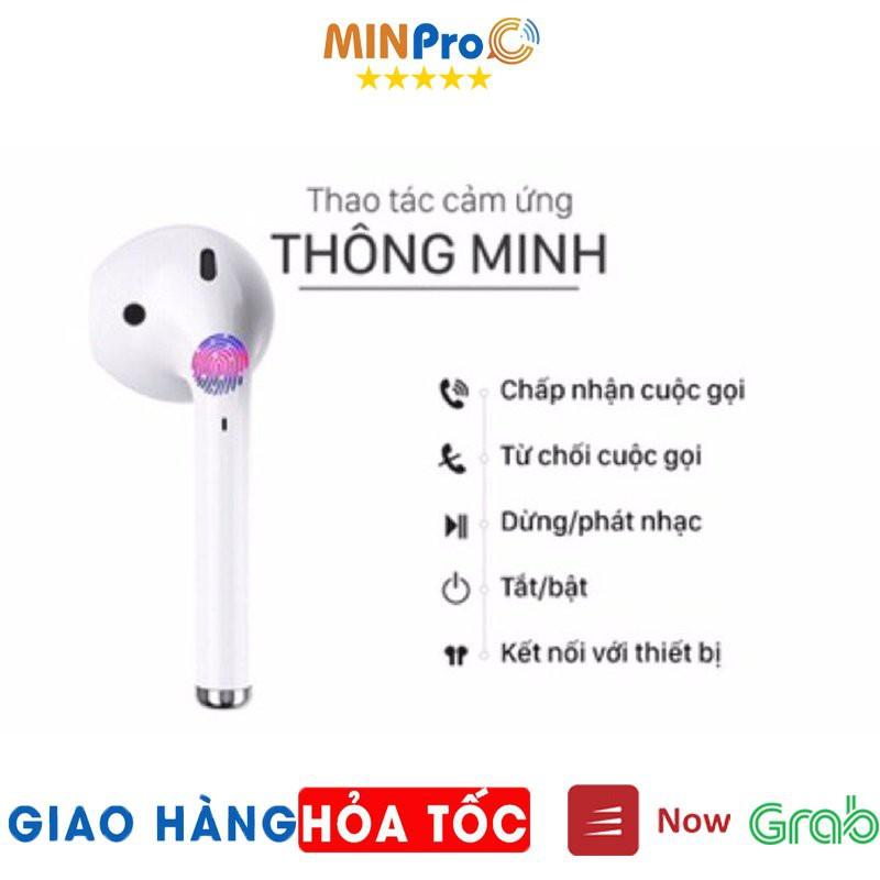 Tai nghe bluetooth không dây MINPRO i12 TWS điều khiển cảm biến âm thanh HIFI - Hàng chính hãng