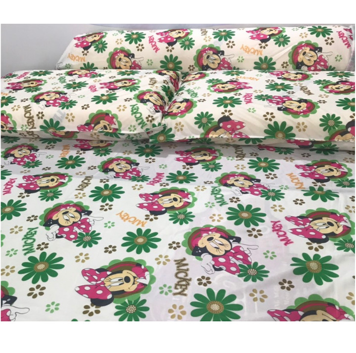 BỘ DRAP GỐI THUN LẠNH HÀN QUỐC - HÌNH THÚ - giao ngẫu nhiên