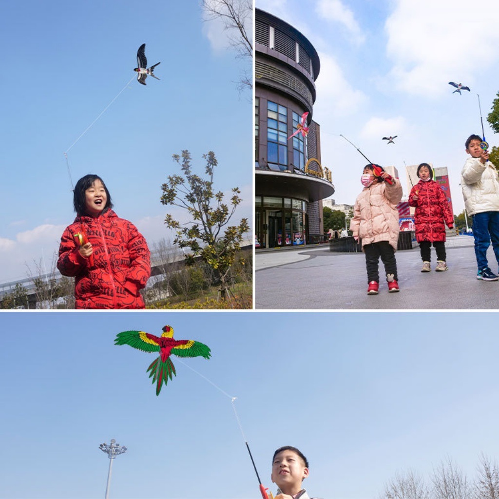 Diều mini độc lạ 2023 đồ chơi cho bé hình đại bàng bướm siêu nhân ... kèm cần câu điều khiển cho trẻ em