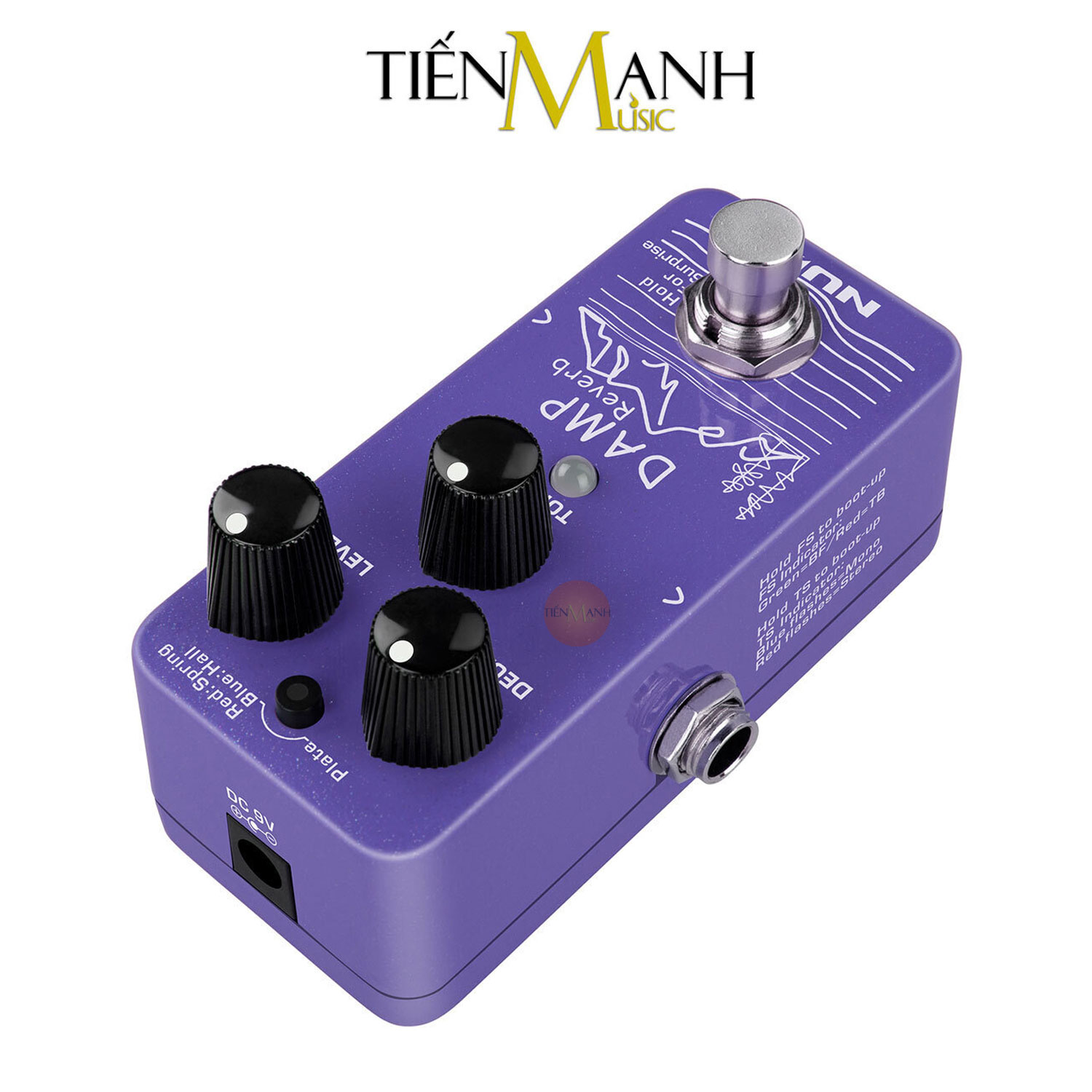 Phơ Đàn Guitar Nux Reverb NRV3 Damp - Bàn Đạp Effect Pedal Mini Core NRV-3 Hàng Chính Hãng