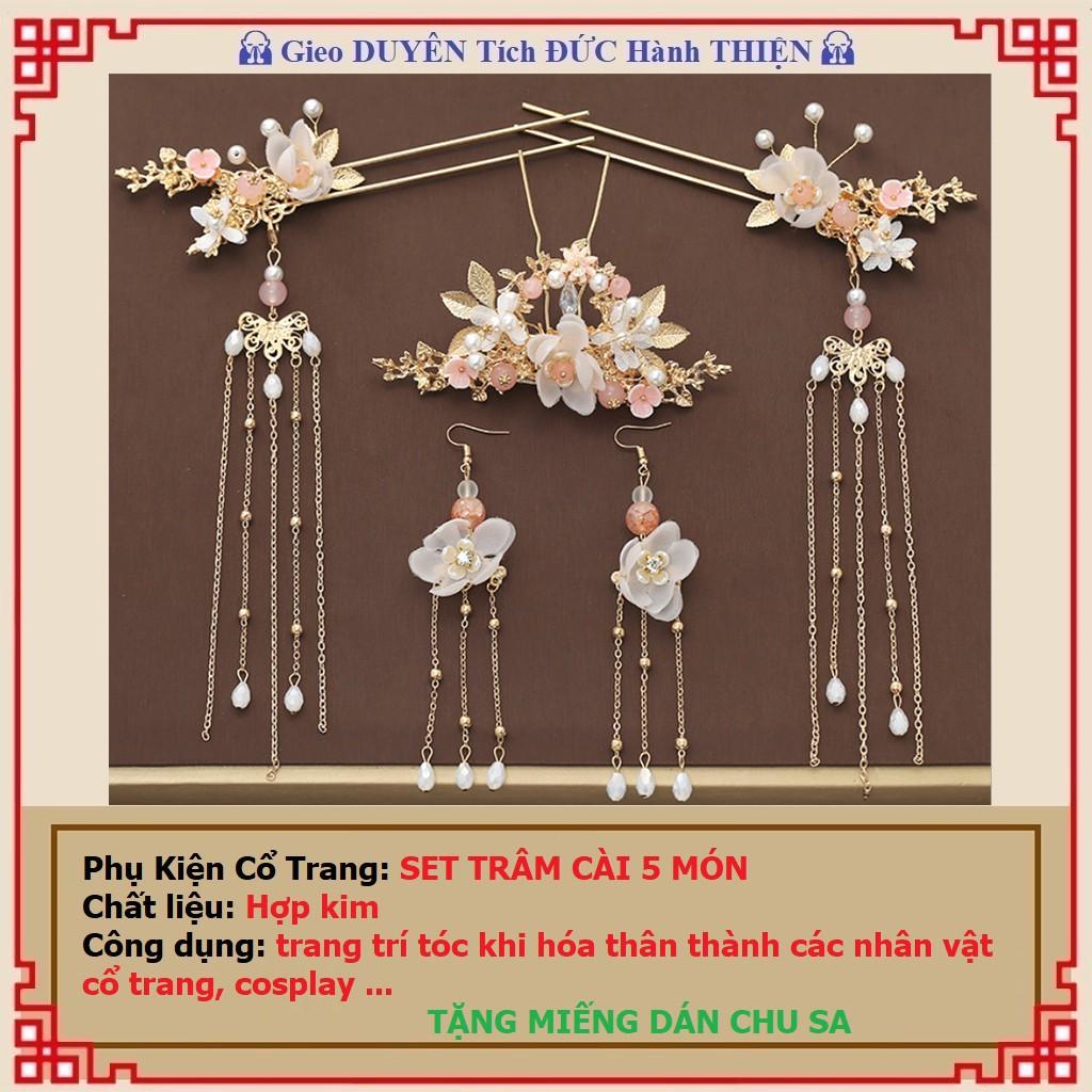 Phụ kiện cổ trang Set trâm cài cổ trang 5 món (có sẵn tại Hà Nội)