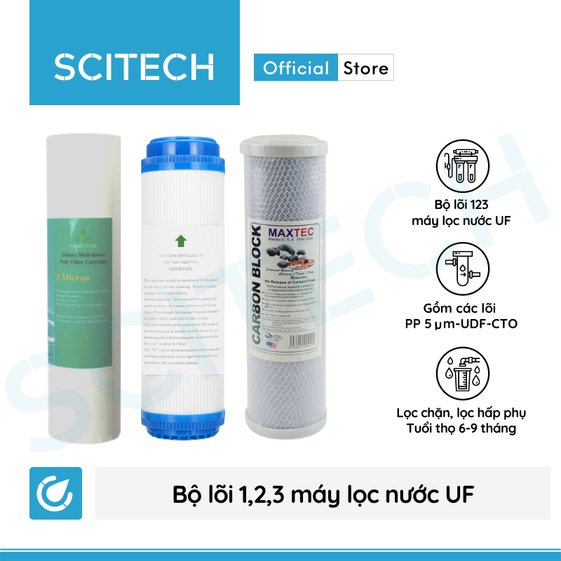 Máy lọc nước UF 5 cấp lọc by Scitech (Không dùng điện, không nước thải) - Hàng chính hãng