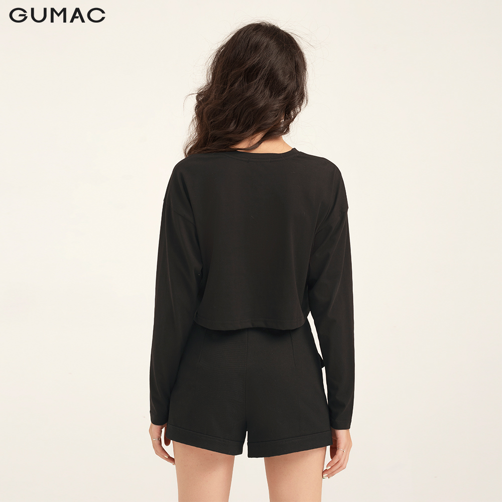 Áo tay dài croptop GUMAC ATB1122