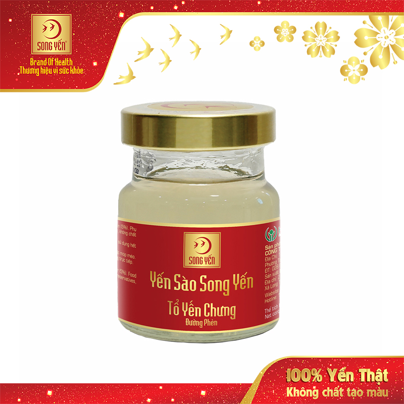 Yến Sào Song Yến Tổ Yến Chưng Đường Phèn 15% (Lốc 5 x 70ml)