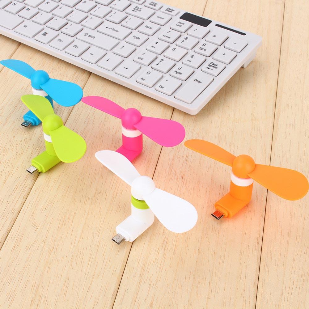 Quạt Mini Silicon Usb 2 trong 1 cho PC và Android siêu lạ