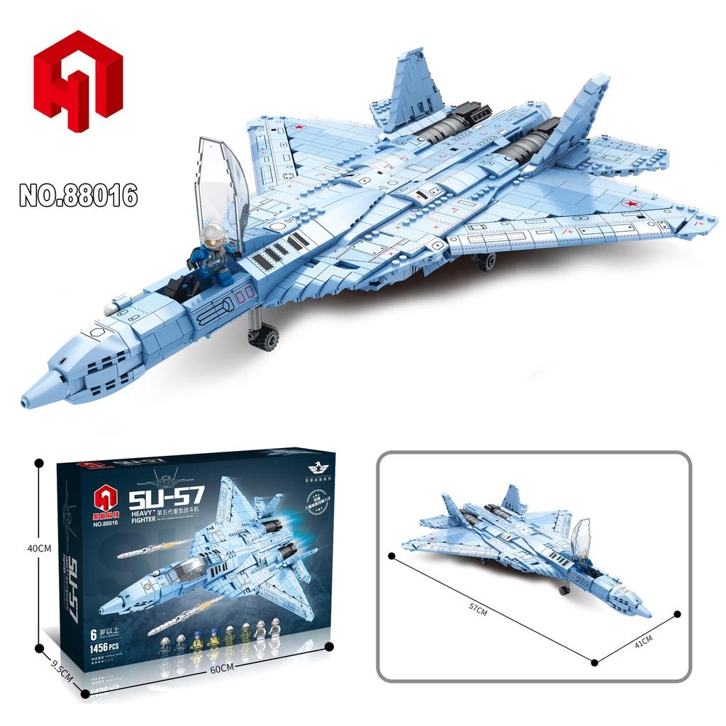 Đồ chơi Lắp ráp Máy bay chiến đấu Nga Su-57, Juhang 88016 Thế hệ 15 tương lai, Xếp hình thông minh