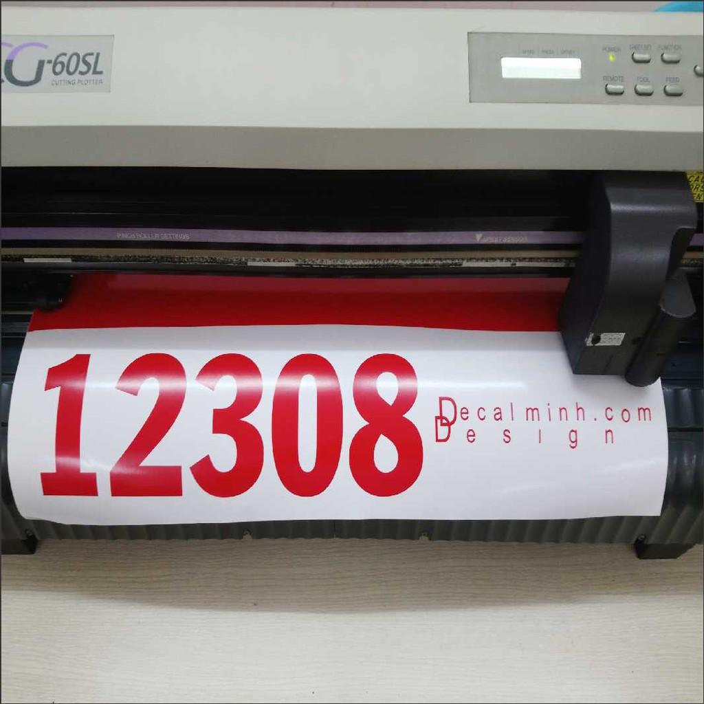 Bộ số Decal có keo sẵn bóc dán trực tiếp