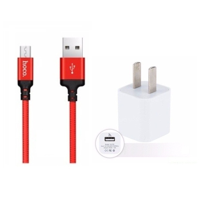 Bộ củ cáp sạc MicroUSB 1m Hoco UX14 cho Android