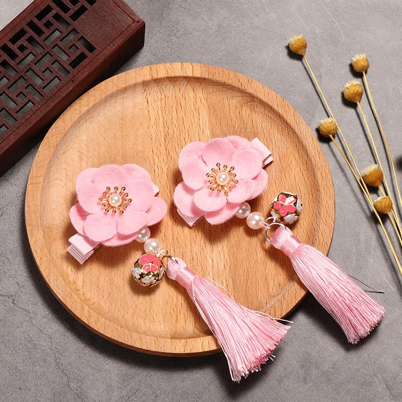 1 Bộ 2 Kẹp Tóc Kiểu Dáng Trung Hoa Cho Bé Gái