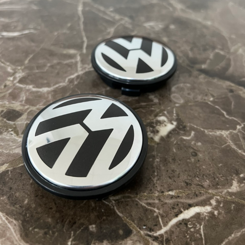 01 CHIẾC Logo chụp mâm, ốp lazang bánh xe ô tô Volkswagen DZ-003