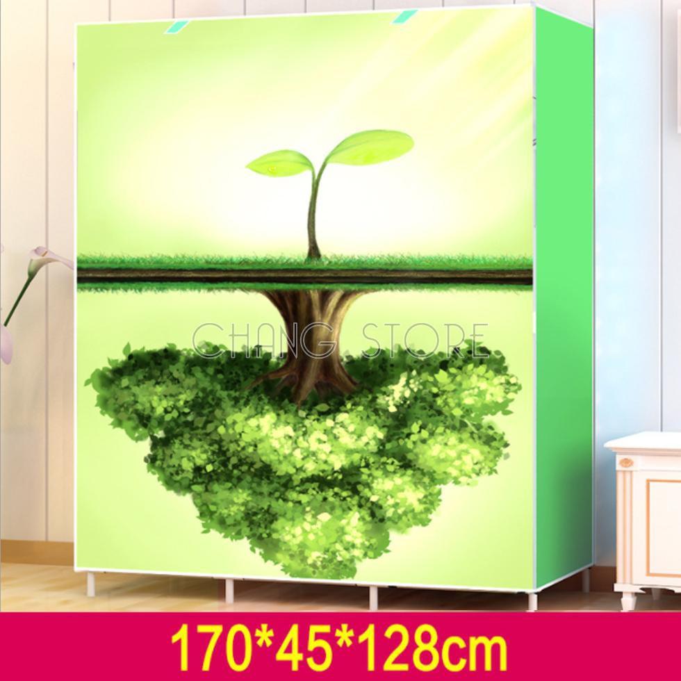 Tủ Vải Đựng Quần Áo 3D 3 Buồng 8 Ngăn Tiện Lợi