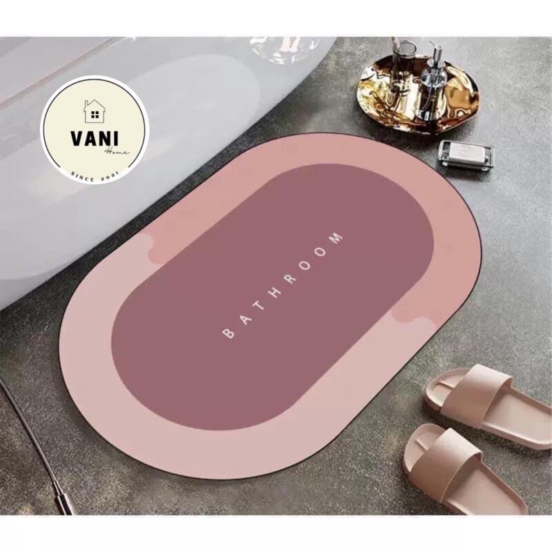 Thảm lót sàn nhà tắm siêu thấm - Thảm chùi chân Home chống trượt nhanh khô- Thảm chân Silicon decor nhà siêu mịn