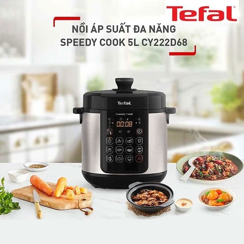 Nồi áp suất điện đa năng Tefal Speedy Cook 5L CY222D68 - Hàng chính hãng