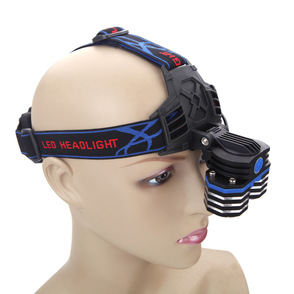 Đèn LED Đội Đầu 4 Chế Độ 4000LM Cho Cắm Trại Đi Bộ Đường Dài + Sạc Xe Hơi