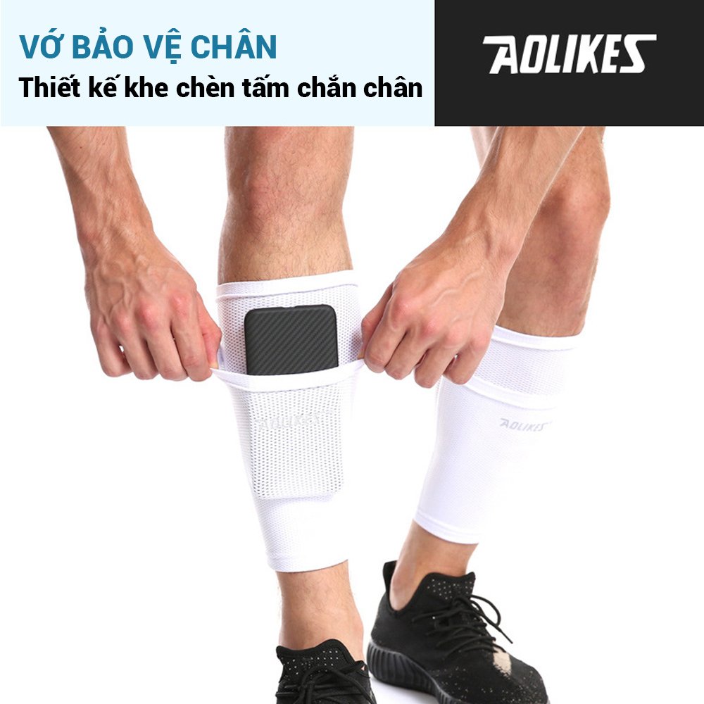 1 CẶP TẤT VỚ BÓNG ĐÁ BẢO VỆ ỐNG ĐỒNG CO GIÃN, THOÁNG KHÍ AOLIKES AL7968