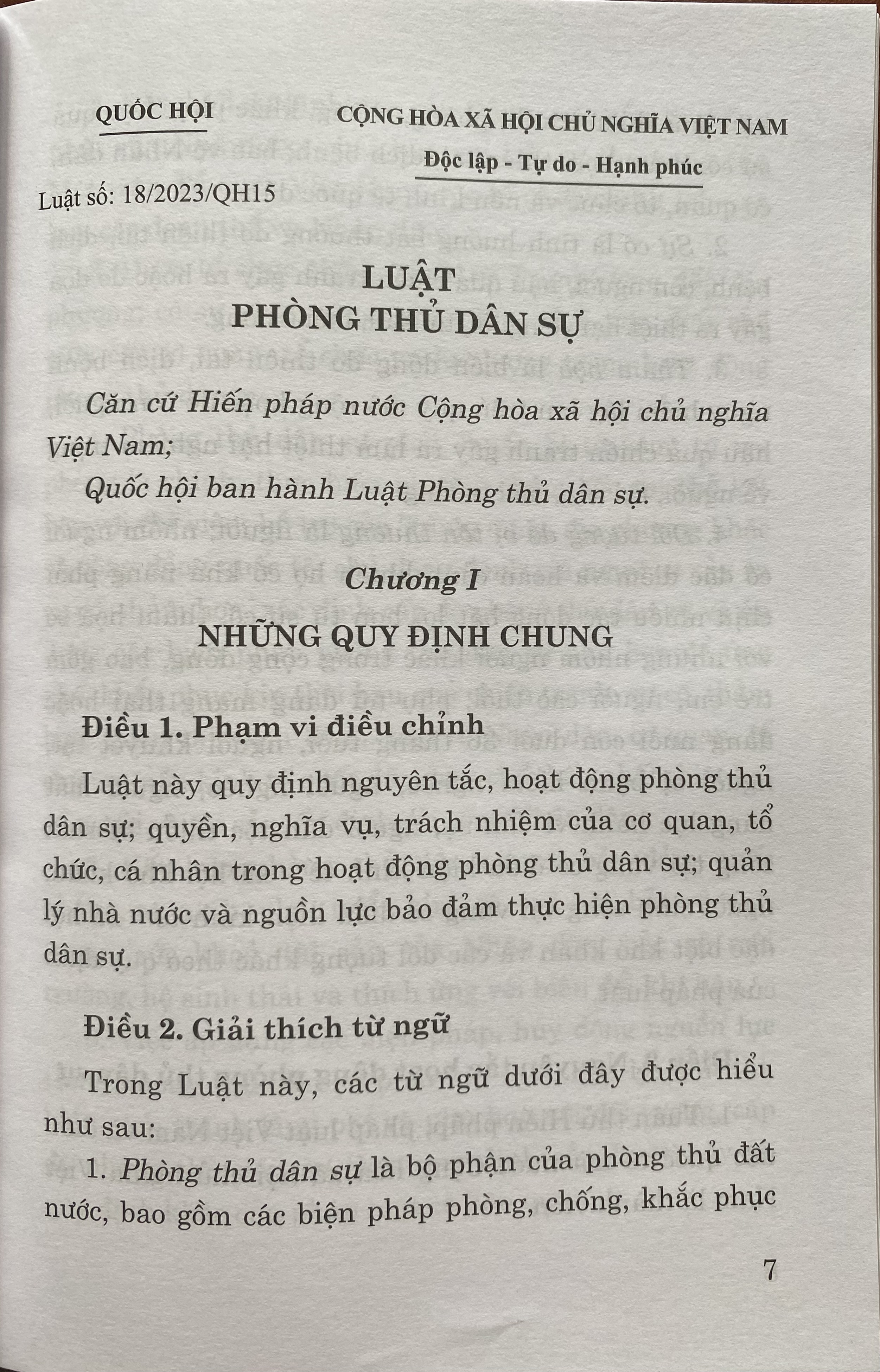 Sách - Luật Phòng Thủ Dân Sự