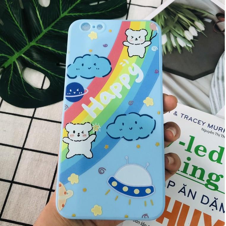 Ốp IPhon Silicon Dẻo Viền Vuông Bảo vệ camera In Hình cute Cho Iphon 6P/7P/X/XS/XSMAX/11/1PROMAX