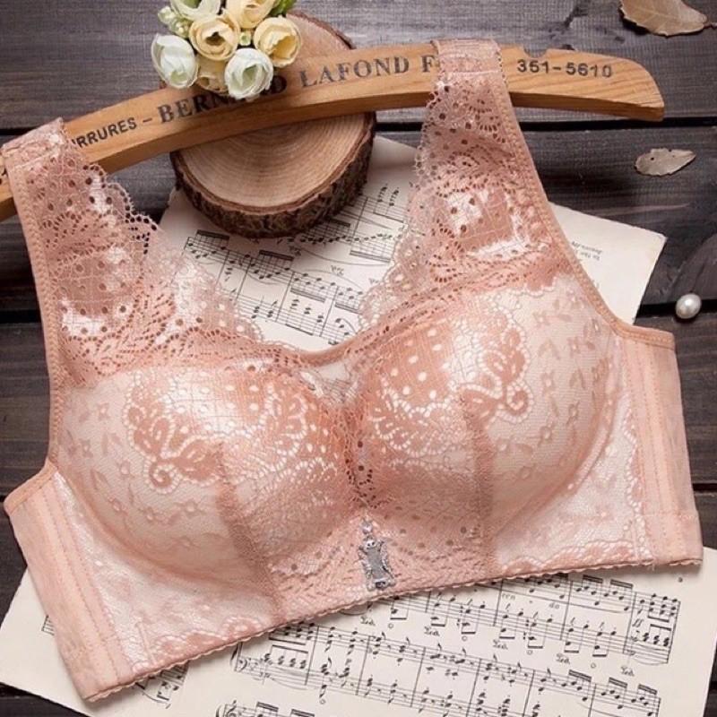 Áo lót ren đệm mỏng quả to 198 dành cho người béo, nâng ngực quai áo bản to