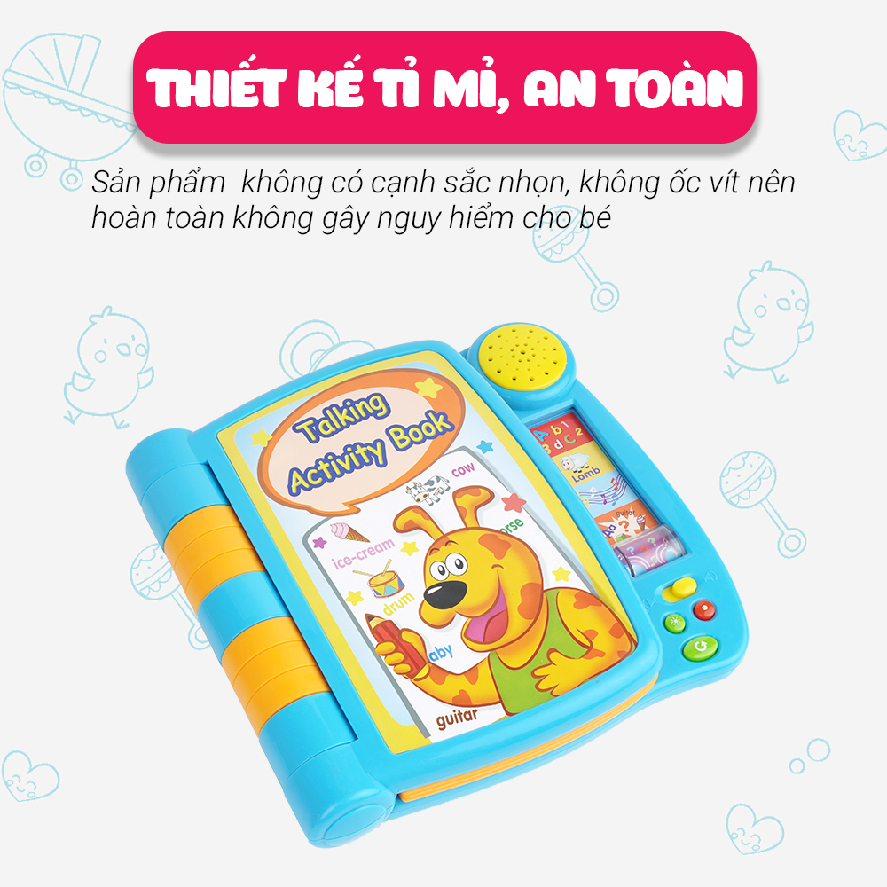 Cuốn sách học Tiếng anh có nhạc hiệu - Đồ chơi giáo dục sớm - Winfun 9019