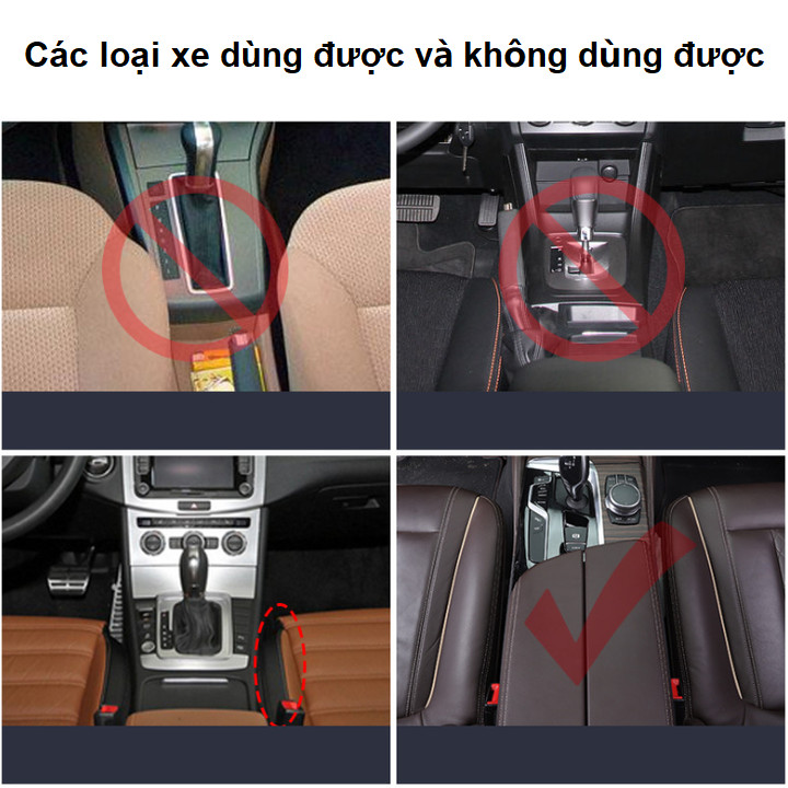 Khay để đồ cài khe ghế ô tô, xe hơi cao cấp GK21 kích thước 27 x 17 x 8cm dùng chung được cả khe ghế lái và khe ghế phụ