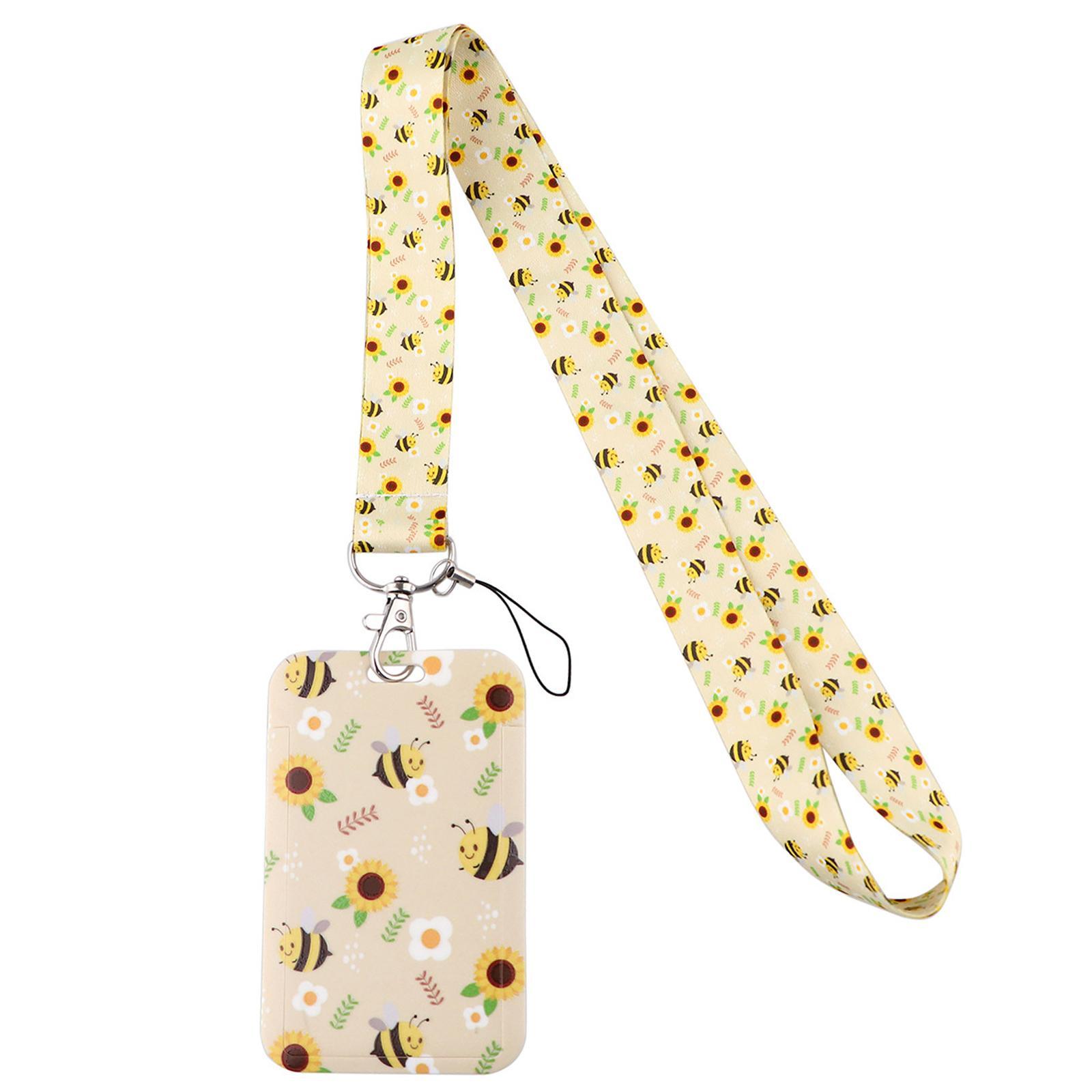 ID Card Holder Lanyard Resealable  for Office Household Travel