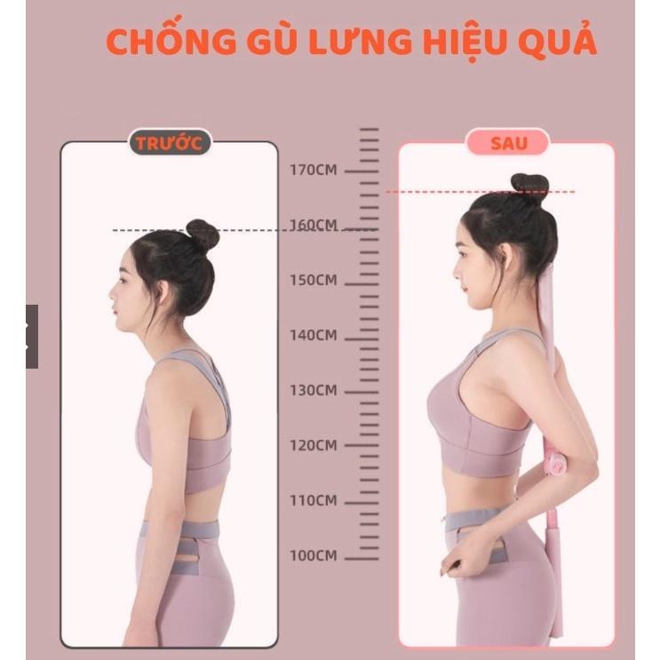 Gậy Tập Yoga, Gậy Chống Gù Lưng Tập Yoga, Gậy Tập Lưng Vai Uốn Thẳng Lưng Bằng Thép Không Gỉ