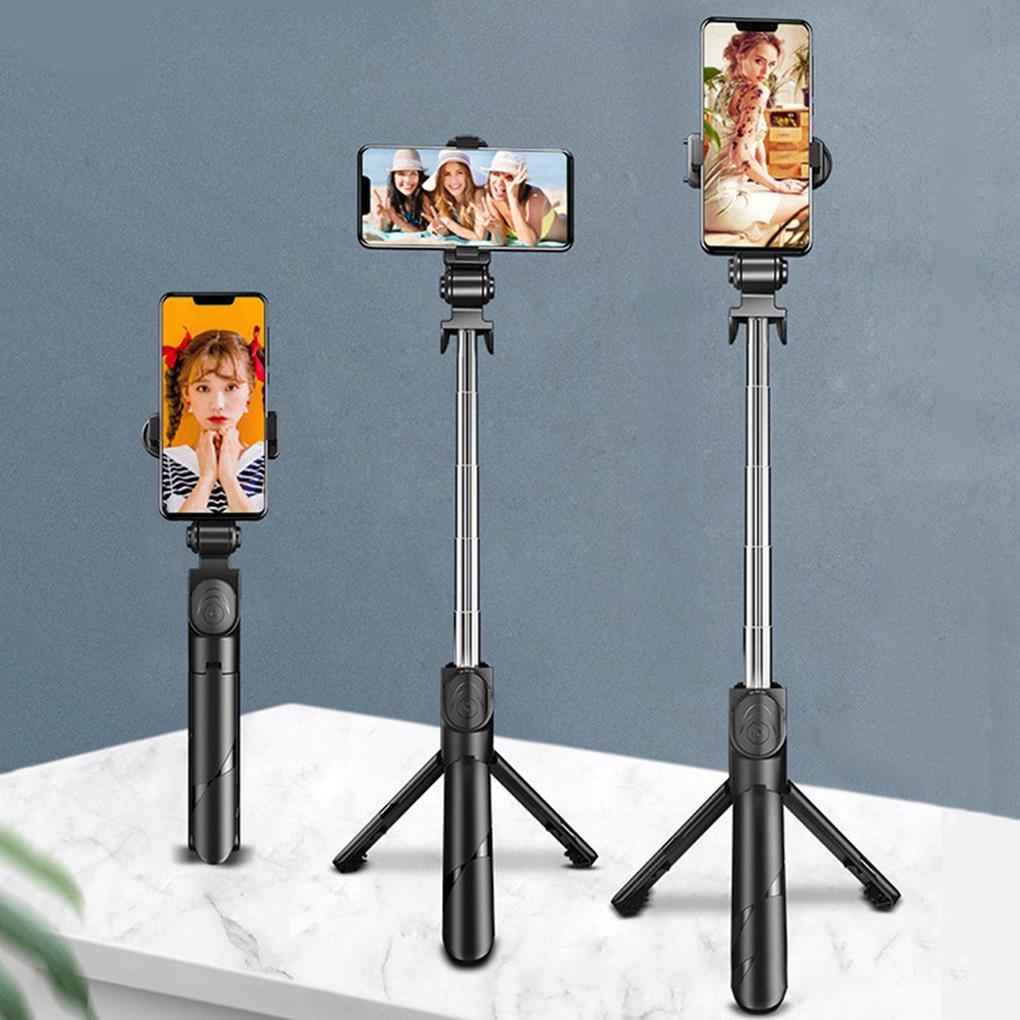 Mobile Phone Selfie Stick Telescopic Selfie Tripod Live Streaming Bluetooth 4 0 Smartphone Holder【vollter1